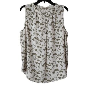 Fun 2 Fun Floral Sleeveless Blouse Size XL